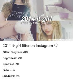 2014 it-girl Instagram filter 2014 Filter Instagram, 2014 Snapchat Filters, Photography Title Ideas, Insta Bois Ideas, Tumblr Filters Vsco, 2014 Instagram Feed, Filters For Pictures Photo Editing, How To Make 2014 Filter, Vsco Digital Camera Filter