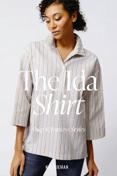 Our favorite striped shirt comes multicolor this summer season. Our new drop shoulder stripe top has a wide sleeve for ease of movement and is made of 100% European cotton to keep you cool all season. We love to pair this top with a navy bottom for the perfect business casual outfit too. Striped Blouse Outfit, Striped Shirt Outfit, Outfits With Striped Shirts