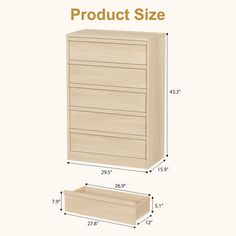 an image of a drawer with measurements for the bottom and side drawers on each side