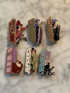 Disney PIN LE 1000 Dressing Room Door 6 PIN SET  | eBay Disney Pin Sets, Dressing Room Door, Rare Disney Pins, All Disney Characters, Disney Pins Sets, Disney Pin Collections, Anime Cover, Pin Trading, Anime Cover Photo