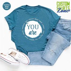 Custom Made Shirts, School Staff, You Are Important, Graphic Tee Design, Teacher Appreciation Gift, Matching Colors, School Counselor, Teacher Tshirts, Faith Based