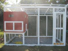 the chicken coop is built into the ground