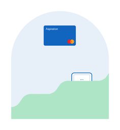 an appliance sitting on top of a hill with a credit card above it