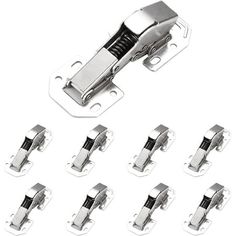 10 pack stainless steel cabinet door hinges with latches for kitchen cabinets and cupboards