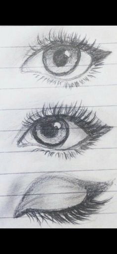 three different types of eyes are shown in this drawing