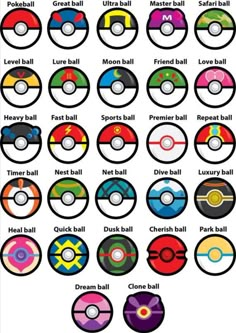 the different types of pokemon balls