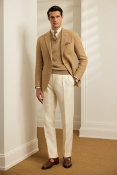 Ralph Lauren Spring 2024 Menswear Fashion Show | Vogue 2024 Menswear, Style Anglais, Ralph Lauren Suits, Gentleman Outfit, Classy Suits, Ralph Lauren Menswear, Party Inspo, Men Stylish Dress, Ralph Lauren Style