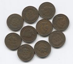 PRICES MAY VARY. Genuine Indian Head Pennies 10 Coins including 2 that are pre 1900 Full Dates Makes a great gift for the new hobbyist Here’s a great way to improve your Indian Head penny collection, or maybe just to get off to a good start. You get TEN (10) full-date coins, including two that are pre-1900! Penny Collection, Coin Collecting Books, Old Pennies Worth Money, Valuable Pennies, Canadian Coins, Old Coins Worth Money, Rare Coins Worth Money, American Coins, Coins Worth Money