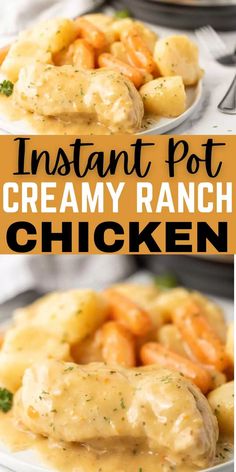 instant pot creamy ranch chicken is an easy dinner recipe