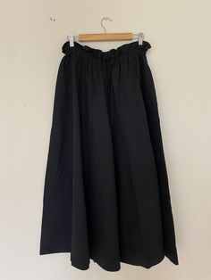 "::Vintage Yohji Yamamoto Super Wide \"Hakama\" Pants:: From Yohji Yamamoto Noir Collection.  Super wide Yohji style pant, looks like long skirt... Very nice fabric and weight:)  --------------------------------------------------------------------------------- Size:Small, Medium Measurements: Waist:13 to 20in / Hip:Up to 28in  Front Rise:13in / Inseam:27in / Length:36in  Fabric:  100% Cotton Condition: Very Good   Made in: Japan ---------------------------------------------------------------------------------" Yohji Yamamoto Skirt, Traditional Black Wide Leg Bottoms, Traditional Black Bottoms For Spring, Traditional Black Long Skirt, Traditional Long Black Skirt, Vintage Black Long Skirt, Hakama Skirt, Hakama Pants, Style Pant