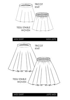 the instructions for how to make a pleated skirt with an attached waist and bottom