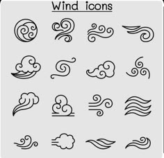 the different types of wind icons