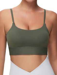 PRICES MAY VARY. High Stretch Fabric: 80% polyamide, 20% spandex. This Sports Bras is made of high stretch fabric, soft, skin-friendly and moisture-wicking. Light Support & Removable Pads: Designed with low-strength support, ideal for light exercise. The Yoga Bras has built-in removable bra pads for easy washing. Adjustable Spaghetti Straps: The Workout Crop Tops is designed with spaghetti straps, easily adjustable to the perfect length for you. Scoop Neck: The Sports Bras features scoop neck an Light Exercise Routine, Gym People, Light Exercise, Sports Bra Top, Bra Pads, Fitness Wear, Workout Crop Top, Workout Yoga, Yoga Bra