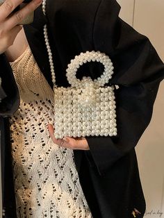 Bird in Bag - Pearl Encrusted Crossbody Handbag for Women Pearl Purse, Handmade Clutch, Crystal Bags, Novelty Bags, Party Bag, Cross Body Handbags, Evening Bags, Buckle, Women Handbags