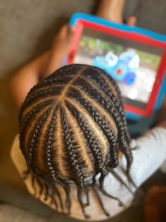 Little Black Boy Hairstyles Braids, Toddler Boy Hairstyles Black Twist, Little Boy Cornrows, Easy Boy Braid Styles, Braids On Toddler Boys, Baby Boy Braids Toddler Hair Black, Toddler Boy Hairstyles Black Braids, Little Boy Braids, Kids Braided Ponytail With Beads