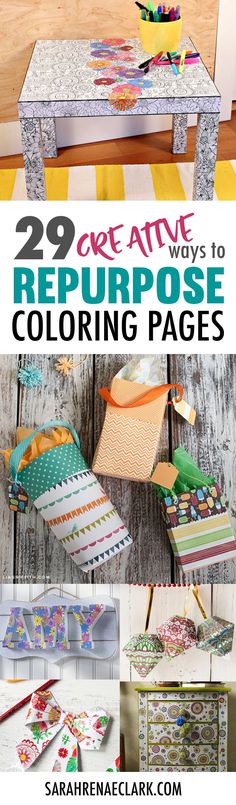 the cover of an article on how to make repurpose coloring pages