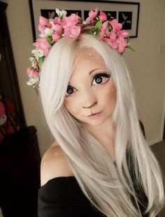 Faun Girl | Makeover #makeup #fawn #halloween #costume #cosplay #fawn #fantasy #faun Girl Makeover, Deer Makeup, Animal Makeup, Special Fx Makeup, Theatrical Makeup, Special Effects Makeup, Halloween Costumes Makeup