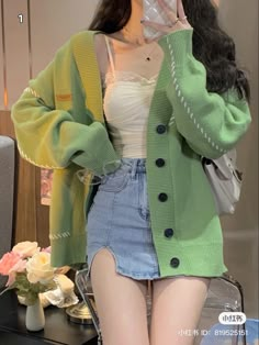 Korean Girl Aesthetic Outfit, Cute Aesthetic Outfits Korean, Moda Soft Girl, Teenage Fashion Outfits Ideas, Kawaii Casual Outfits, Cute Idol Outfits, Korean Soft Girl Outfit, Outfit Ideas Teenage Girl, Ootd Ideas Korean Style