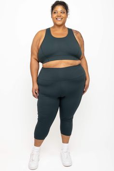 Our capri leggings with pockets are the original, the Superfit that started it all! This is our top-rated flagship product that revolutionized plus size activewear. Featuring our signature SuperHold™ compression fabric, two full size pockets, high supportive waist band, and the best plus size fit on the planet. Capris are the perfect, not too long and not too short, length and as soon as you put them on you'll know they were designed for YOUR body. *NY Times Wirecutter - Best Plus Size Leggings Plus Size Exercise Clothes, Plus Size Workout Clothes, Toddler Teacher, Plus Size Workout, Leggings With Pockets, Plus Size Fits, Compression Fabric, Long Walks, Plus Size Activewear