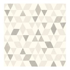 a white and grey wallpaper with triangles on it