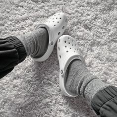 JOURNEYS | Crocs Clog White -- photo credit: @amyhugsx Crocs Slides White, Crocks Shoes White, White Crocs Amazon, White Slide Crocs, Crocs Hikers White, White Crocks Shoes, Comfortable Slip-resistant Clogs For Beach, Comfortable Waterproof Beach Clogs, Breathable White Clogs For Outdoor