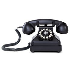 an old - fashioned telephone is shown on a white background