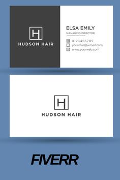 the business card for hudson hair