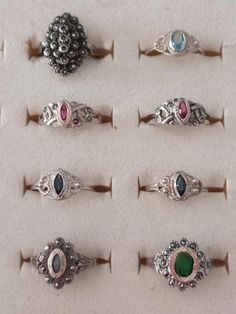 Portuguese Jewelry, Rings Handmade, Colored Stones, Victorian Rings, Vintage Victorian, Silver And Gold, Handmade Ring, Stone Color, Gold Color