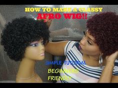 How To Style Afro Wig, How To Make Afro Hair, Afro Hair Wigs, Short Afro Wigs, Big Afro, Short Afro, Afro Wigs, Wig Making, Curly Wigs