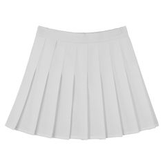 Skirt Png, White Pleated Tennis Skirt, High Waisted White Skirt, Coquette Clothes, Knee Length Pleated Skirt, White Knee Length Skirt, Skirt Aesthetic, Tennis Skirt Outfit, White Tennis Skirt