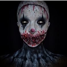 Face Pant, Haunted House Makeup, Creepy Clown Makeup, Halloween Invites, Halloween Fx, Halloween Makeup Clown, Creepy Clowns, Halloween Make-up Looks, Creepy Halloween Costumes