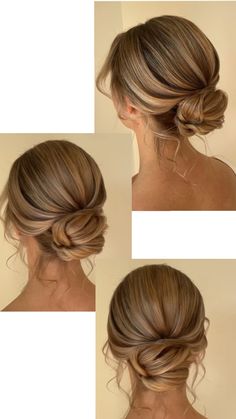 three different views of a woman's hair with braids in the back and side