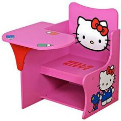 a hello kitty children's desk and chair set