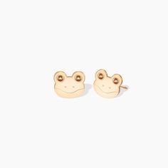 Discover whimsical elegance with our Frog Earrings, a charming ode to nature's playful spirit. Crafted in your choice of radiant gold filled, timeless sterling silver, or the romantic allure of rose gold filled, these earrings are a delightful addition to your jewelry collection. Capture the essence of nature's charm with these delightful Frog Earrings, each showcasing a whimsical frog design that adds a touch of playfulness to your style. 🐸  * We use the Highest Quality materials from the US and Italy. * Your purchase will come packaged and ready for gift giving!  M A K E S * A * P E R F E C T * G I F T : ) * * * * * * * * * * * * * * * * * * * * * * * * * D E T A I L S * 9mm x 7.7mm Frog * 14K gold filled, 14K rose gold filled or sterling silver stud earrings * * * * * * * * * * * * * * Cute Gold Earrings, Frog Face, Frog Earrings, Frog Jewelry, Frog Design, Niagara Falls Ny, Face Earrings, Jewelry Cute, Cute Frog