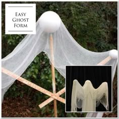 an easy ghost form made out of sheer fabric