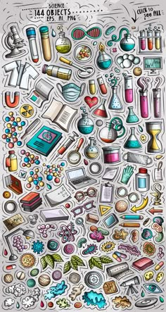 a drawing of various objects on a white sheet with the words, i love you in it