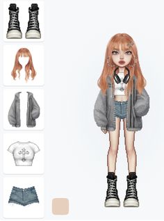 everskies Paper Doll Making, Phone Wallpapers Vintage, Everskies Outfits, Bratz Inspired Outfits, Concert Fashion, Outfits Y2k, Cute Outfits For School, Cartoon Outfits