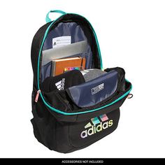 A pack for all-day organization, made in part with recycled content. Be prepared for whatever the day brings with this adidas backpack. Padded shoulder straps keep you comfortable, and side pockets let you carry plenty of water or an energy drink. It wipes clean with soap and water. A large adidas Badge of Sport adds signature style. Made with a series of recycled materials and at least 40% recycled content. Features: Laptop Sleeve, Adjustable Straps, Water Bottle PocketClosure Type: ZipperPock… Adidas Logo Backpack For Everyday Use, Adidas Logo Standard Backpack For Everyday Use, Adidas Logo Backpack For Outdoor Activities, School Backpack With Adidas Logo, Sporty School Backpack With Adidas Logo, Sporty Adidas School Backpack, Sporty Adidas Logo School Backpack, Adidas Outdoor Backpack, Adidas Logo Backpack For Travel And Back To School