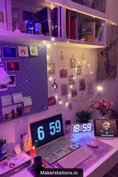 Cute WFH Setup Desk Ideas Bedroom, Organizer Tips, Study Table Design, Desk Setup Ideas, Desk Organizing, College Desk, Study Table Designs, Cozy Desk