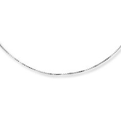 Lovers of 14K white gold will delight in this brilliant 20-inch box chain finished with a spring ring clasp. Solitaire Diamond Pendant, Jewelry Education, Jewelry Advice, Box Chain Necklace, Jared The Galleria Of Jewelry, Solitaire Pendant Necklace, Cultured Pearl Necklace, White Gold Chains, Gold Box