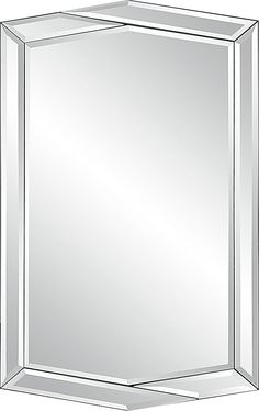 a mirror that is in the shape of an octagon, on a white background