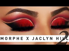 Red Eyeshadow Looks Step By Step, Red And Black Eyeshadow Looks, Red Eye Makeup Looks, Jaclyn Hill Volume 2, Jaclyn Hill Makeup Tutorials, Jacklyn Hill Palette, Prom 2k22, Red Eyeshadow Makeup