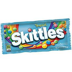 skittles candy bar on a white background