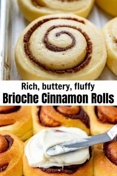 Just like our popular brioche bread recipe, this brioche cinnamon rolls recipe makes the most buttery, rich, fluffy homemade cinnamon rolls! These overnight cinnamon rolls are big and cinnamony, with TWO types of cinnamon for extra flavor, and then topped with a deliciously creamy cream cheese frosting! A crowd-favorite holiday breakfast and brunch recipe, we often make this for Thanksgiving and Christmas breakfast and brunch. Brioche Cinnamon Rolls Recipe, Brioche Rolls Recipe, Types Of Cinnamon, Brioche Cinnamon Rolls, Bread Machine Cinnamon Rolls, Brioche Bread Recipe, Overnight Cinnamon Rolls, Homemade Brioche, Fluffy Cinnamon Rolls