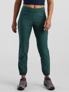 Womens Joggers Hiking Pants: Sylvan Green Athleisure Sweatpants For Outdoor, Sporty Green Joggers For Outdoor Activities, Midweight Joggers With Elastic Waistband For Outdoor, Midweight Elastic Waistband Joggers For Outdoor, Green Sweatpants With Elastic Waistband For Outdoor, Athleisure Hiking Pants With Elastic Waistband, Functional Joggers With Comfort Waistband For Outdoor, Athleisure Joggers With Comfort Waistband For Outdoor Activities, Athleisure Joggers With Comfort Waistband For Outdoor