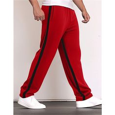 Season:Spring  Summer; Fabric:Polyester; Gender:Men's; Style:Fashion,Sports; Occasion:Casual,Daily,Holiday; Fit Type:Regular Fit; Function:Comfort,Breathable; Waistline:Mid Waist; Pattern:Patchwork,Color Block; Design:Straight Leg,Elastic Waist,Drawstring; Pants Type:Straight Leg Sweatpants,Trousers,Sweatpants,Joggers; Fly Type:Elasticity,Drawstring; Front page:FF; Listing Date:08/24/2023; Hips:; Length:; Waist: Cheap Sweatpants, Yellow Color Block, Straight Leg Sweatpants, Tuxedo Shirt Men, Womens Basic Tops, Mens Outdoor Jackets, Yellow Design, Graduation Outfits, Cotton Linen Pants