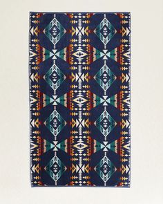 an image of a blue and orange rug