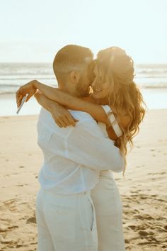 romantic couple embracing on the beach at their wedding Set The Mood, Makeup Help, Hair And Makeup