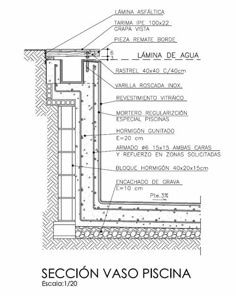 an architectural drawing showing the details of a section of a wall and its surrounding features