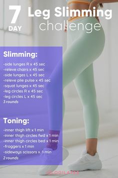 Take the next 7 days and do this amazing leg workout to work towards slimmer thighs, slimmer legs, losing leg fat, leg fat burning, leg cardio, longer legs, lean legs, and leg muscle building! This leg workout with no weights is a great leg workout for women and lower body workout for women!
 ... less Lower Body Toning Workouts For Women, Losing Leg Fat Workout, Longer Legs Exercise, Workout For Longer Leg, Slimmer Thigh Workout At Home, Lean Leg Workout At Home, Lower Body Fat Burning Workout, How To Make Your Legs Longer, How To Make Legs Look Longer